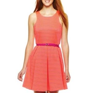 L’amour Nanette Leopre Stripe Fit and Flare Dress